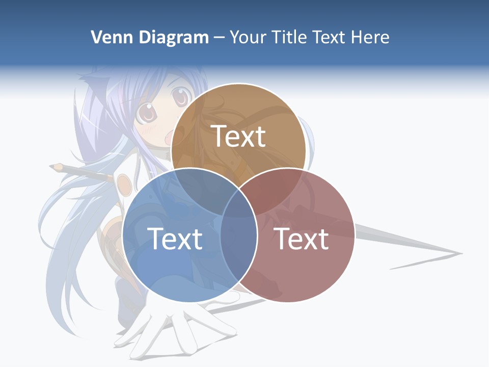 A Anime Character With A Sword On A White Background PowerPoint Template
