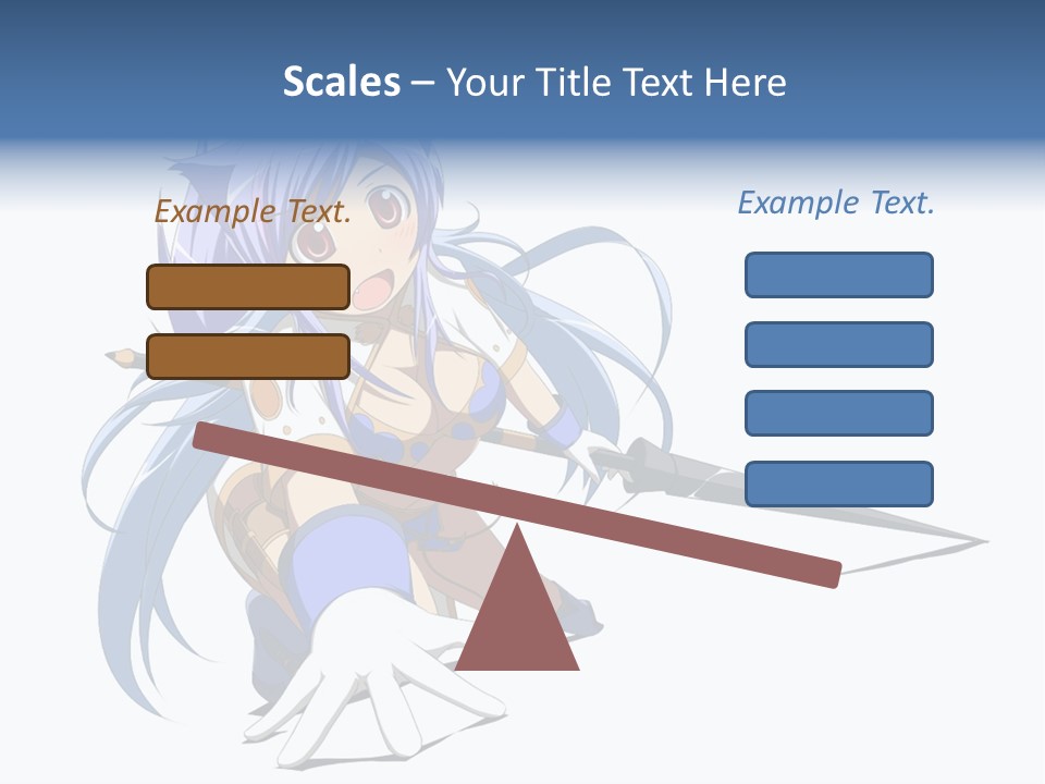 A Anime Character With A Sword On A White Background PowerPoint Template
