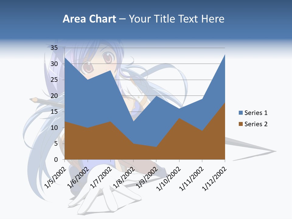A Anime Character With A Sword On A White Background PowerPoint Template