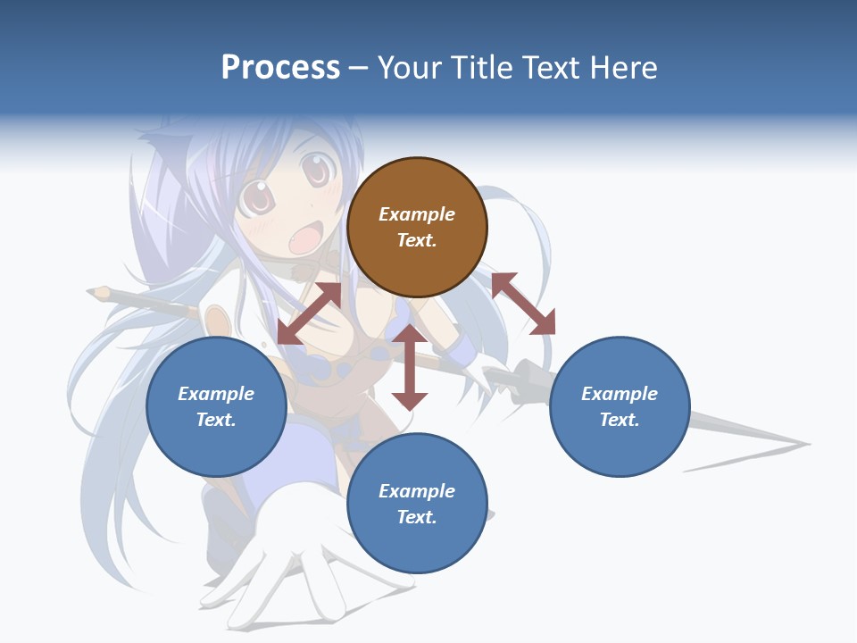 A Anime Character With A Sword On A White Background PowerPoint Template