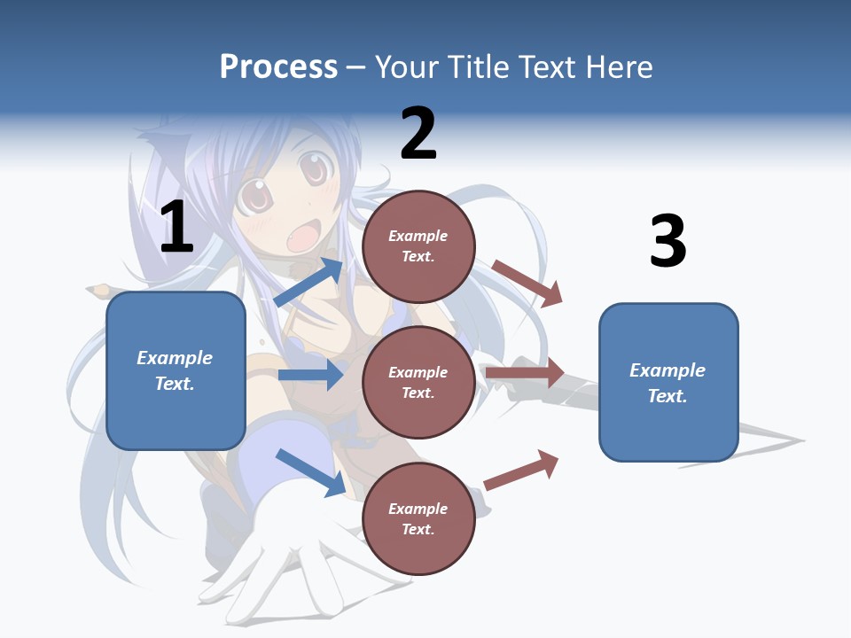 A Anime Character With A Sword On A White Background PowerPoint Template