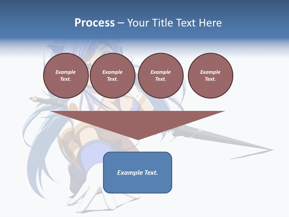 A Anime Character With A Sword On A White Background PowerPoint Template