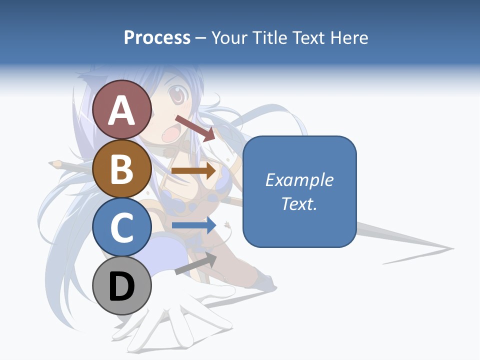 A Anime Character With A Sword On A White Background PowerPoint Template