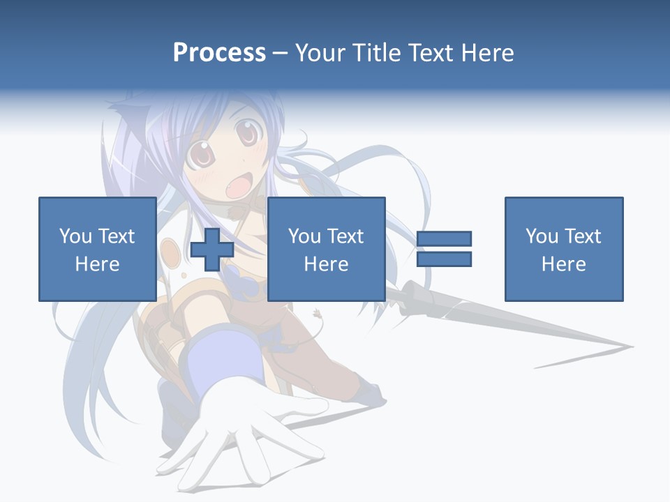A Anime Character With A Sword On A White Background PowerPoint Template