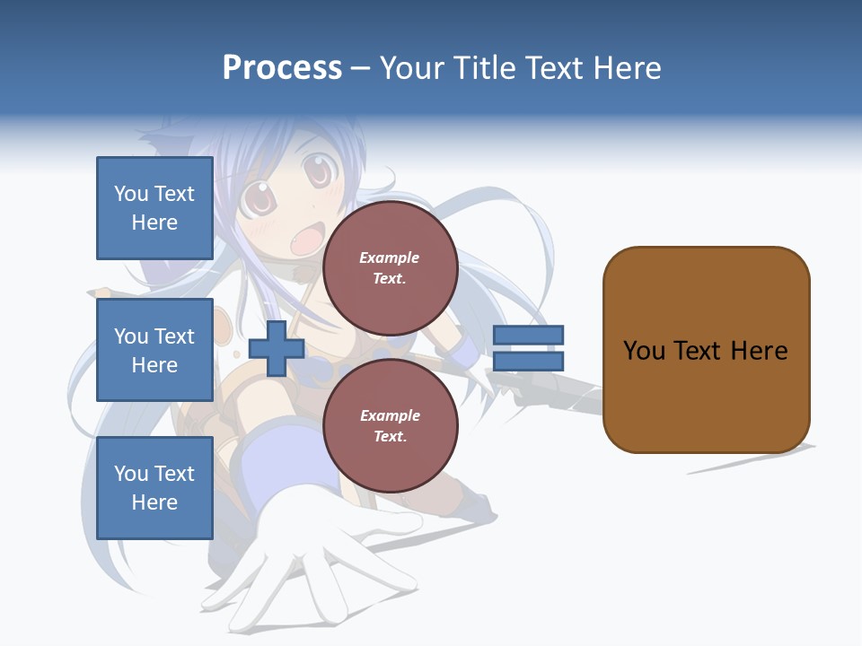 A Anime Character With A Sword On A White Background PowerPoint Template