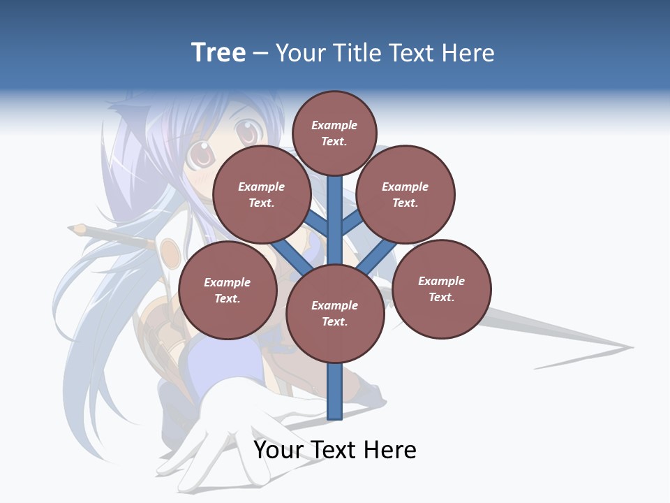 A Anime Character With A Sword On A White Background PowerPoint Template
