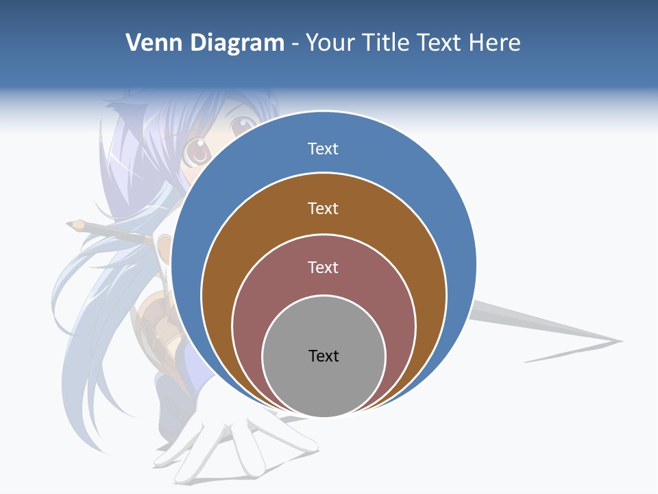 A Anime Character With A Sword On A White Background PowerPoint Template