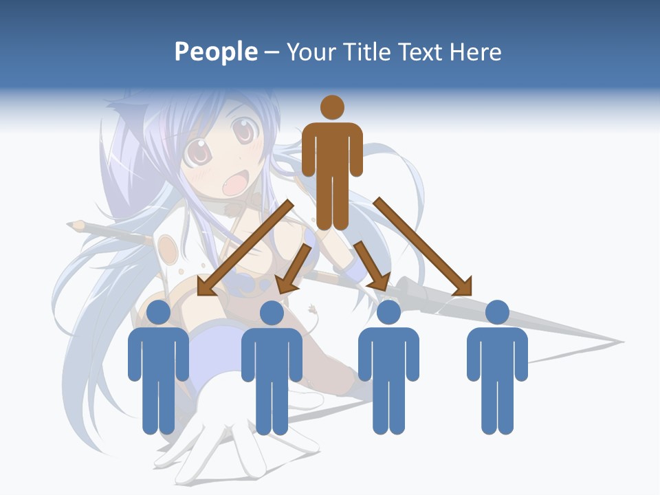 A Anime Character With A Sword On A White Background PowerPoint Template