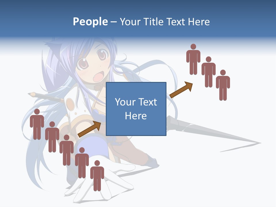 A Anime Character With A Sword On A White Background PowerPoint Template