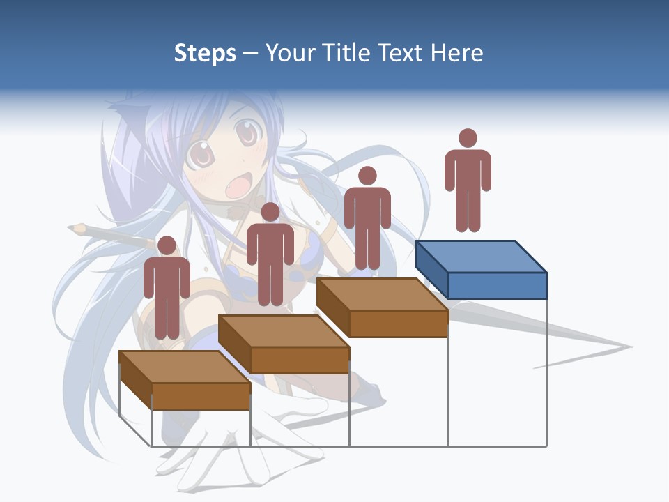 A Anime Character With A Sword On A White Background PowerPoint Template