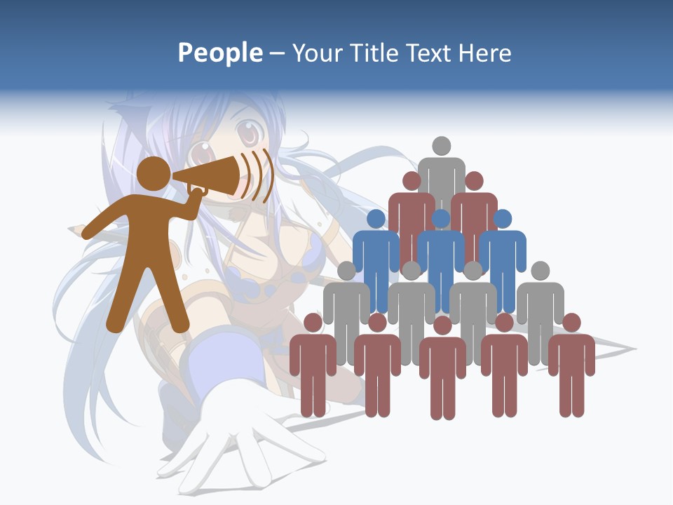 A Anime Character With A Sword On A White Background PowerPoint Template