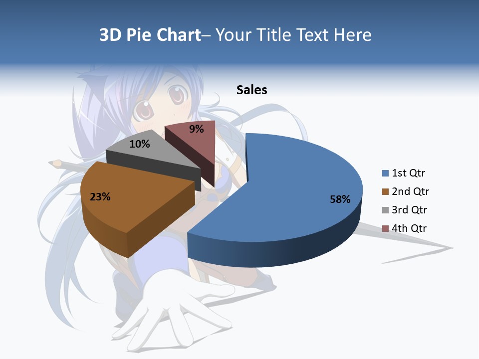 A Anime Character With A Sword On A White Background PowerPoint Template