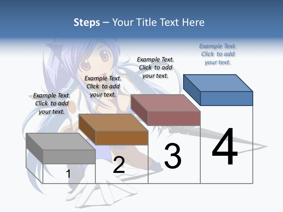 A Anime Character With A Sword On A White Background PowerPoint Template