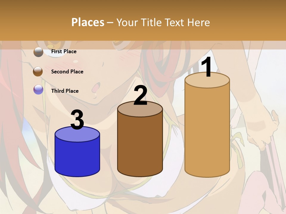 A Woman In A Bikini With A Hat On Her Head PowerPoint Template