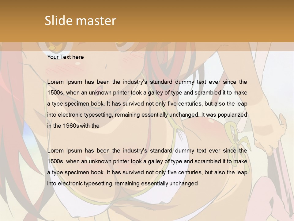 A Woman In A Bikini With A Hat On Her Head PowerPoint Template