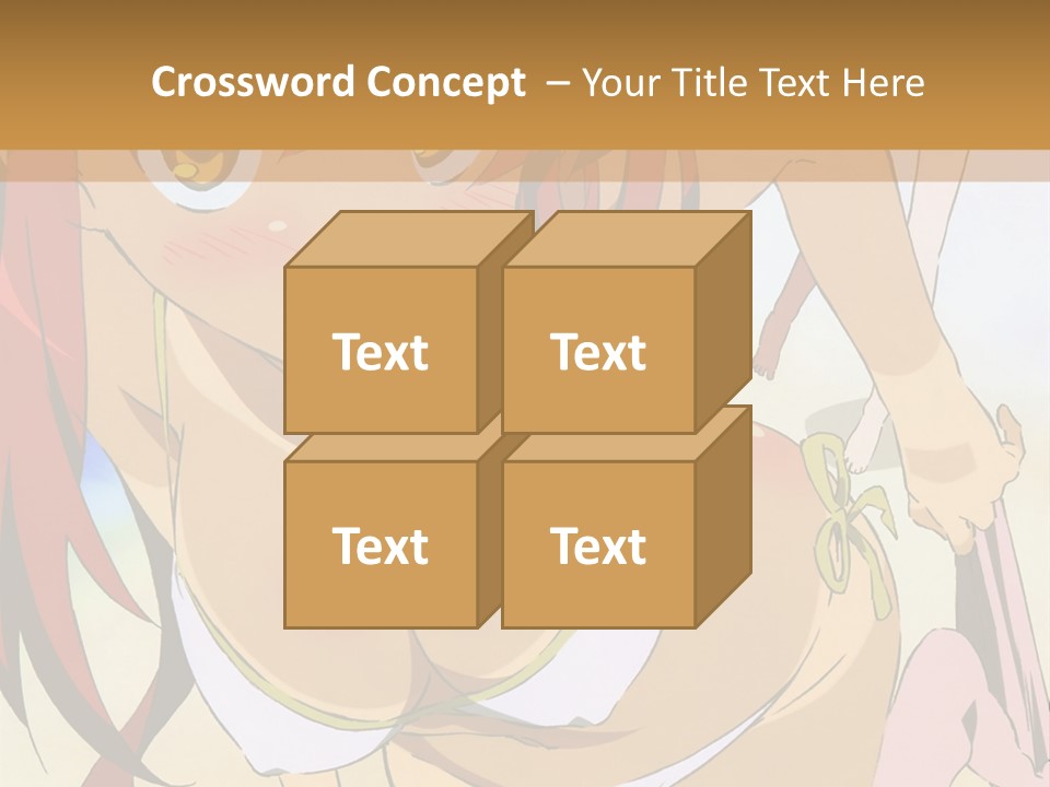 A Woman In A Bikini With A Hat On Her Head PowerPoint Template