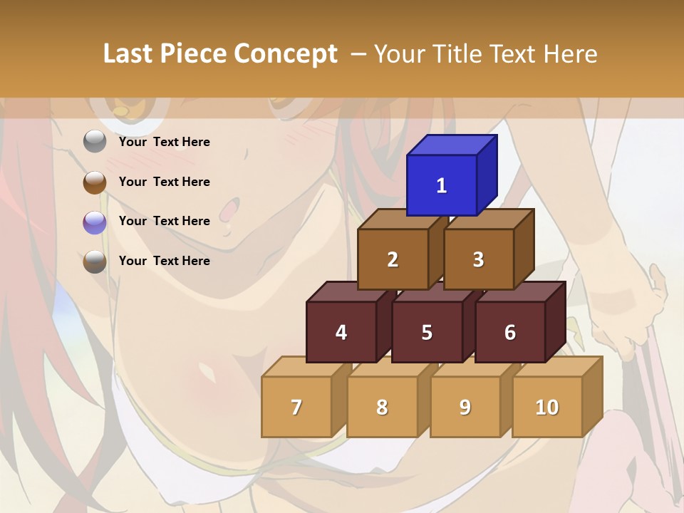 A Woman In A Bikini With A Hat On Her Head PowerPoint Template