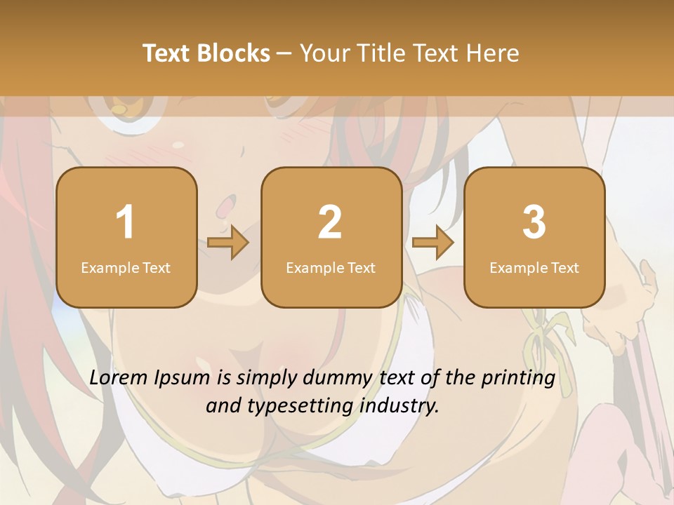 A Woman In A Bikini With A Hat On Her Head PowerPoint Template