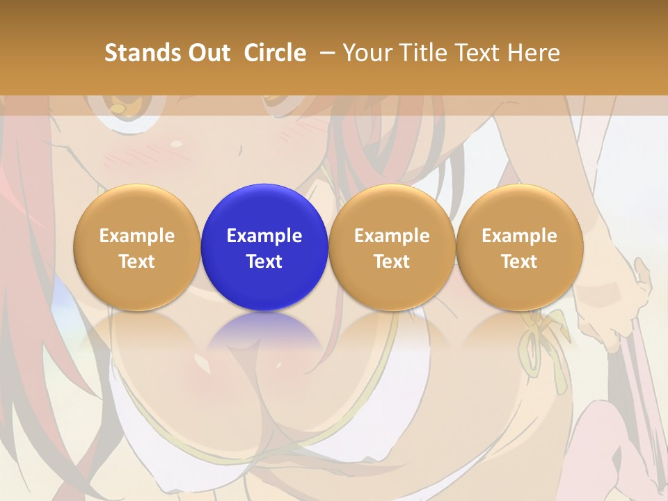 A Woman In A Bikini With A Hat On Her Head PowerPoint Template