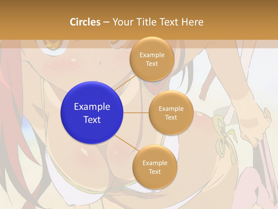 A Woman In A Bikini With A Hat On Her Head PowerPoint Template