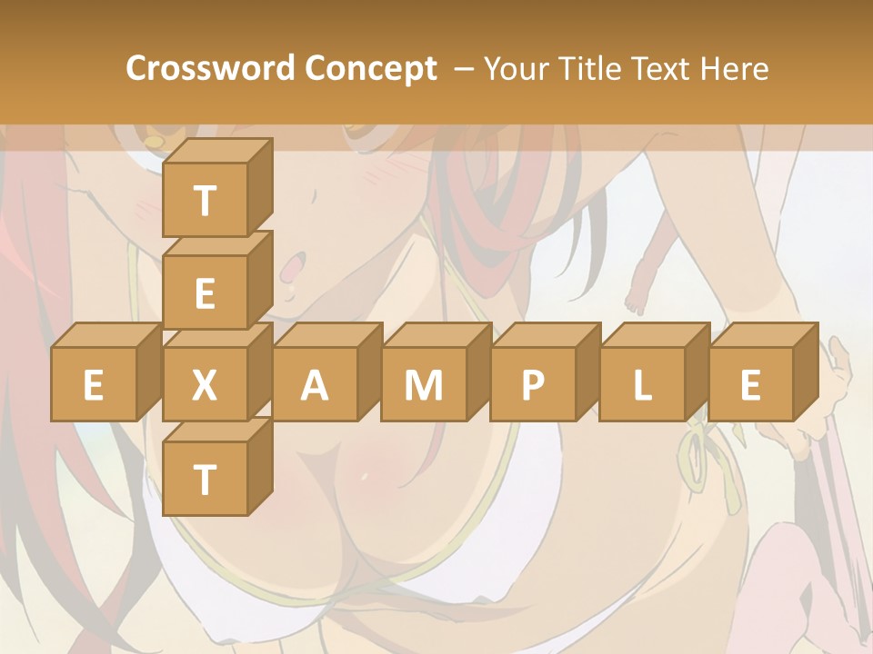 A Woman In A Bikini With A Hat On Her Head PowerPoint Template