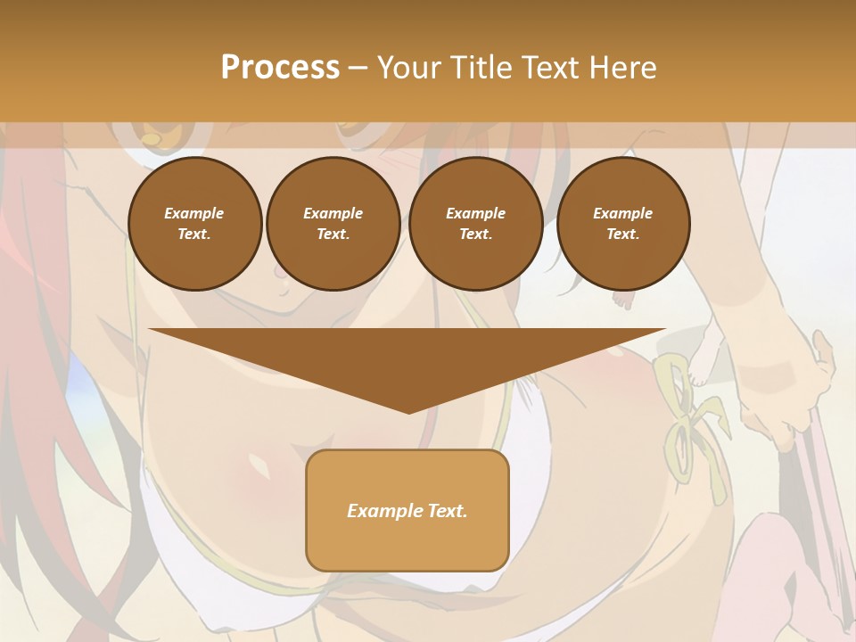 A Woman In A Bikini With A Hat On Her Head PowerPoint Template