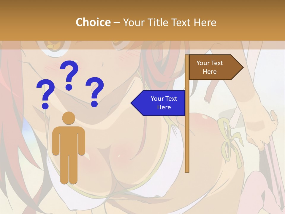 A Woman In A Bikini With A Hat On Her Head PowerPoint Template