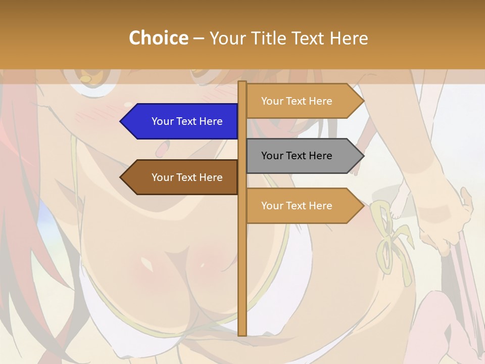 A Woman In A Bikini With A Hat On Her Head PowerPoint Template