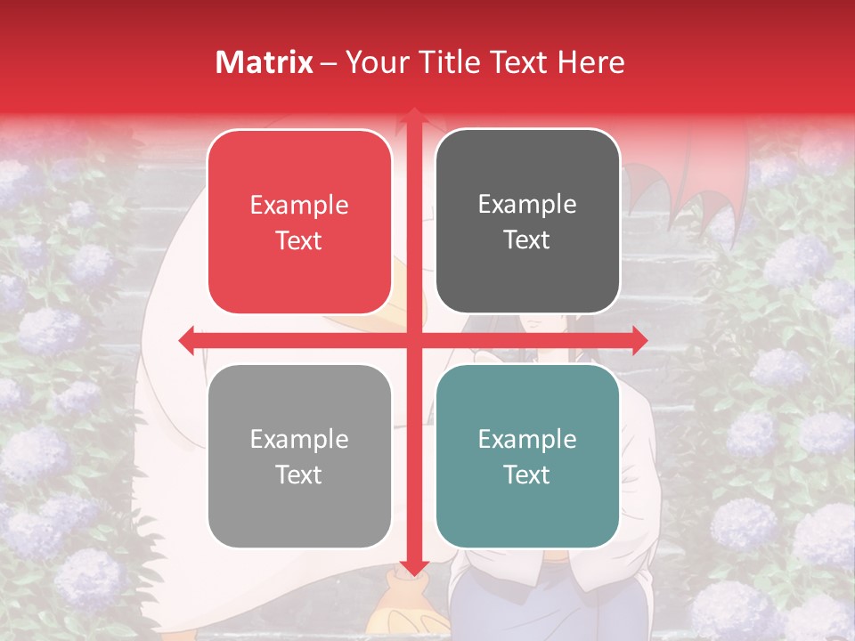 A Woman Holding An Umbrella Next To A Chicken PowerPoint Template