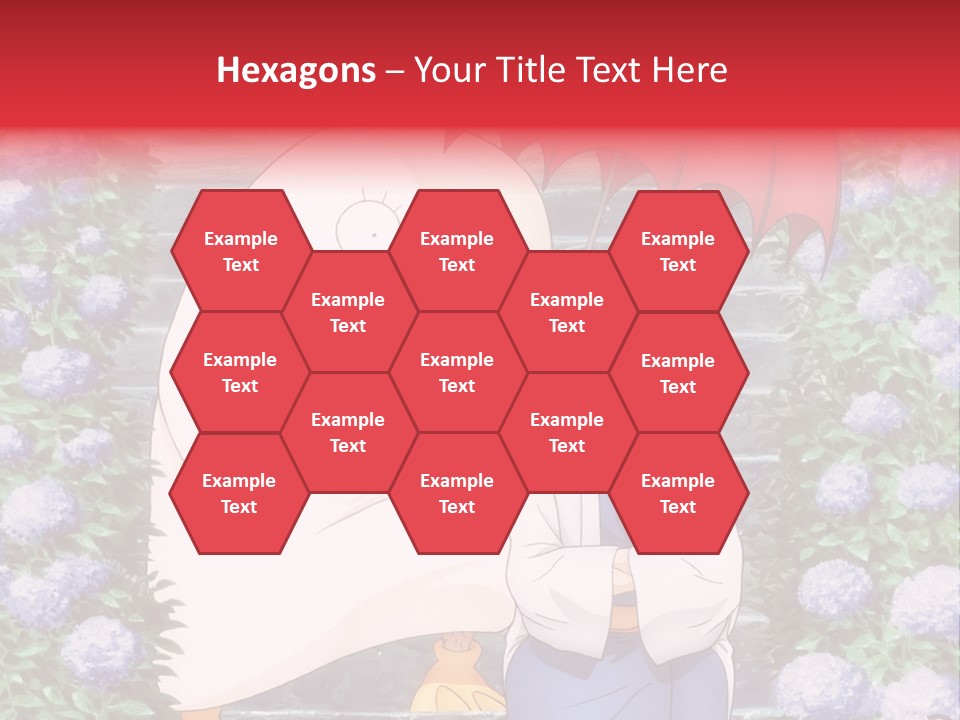 A Woman Holding An Umbrella Next To A Chicken PowerPoint Template