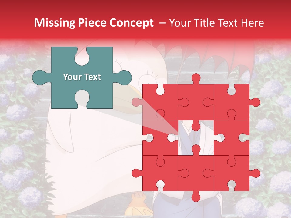 A Woman Holding An Umbrella Next To A Chicken PowerPoint Template