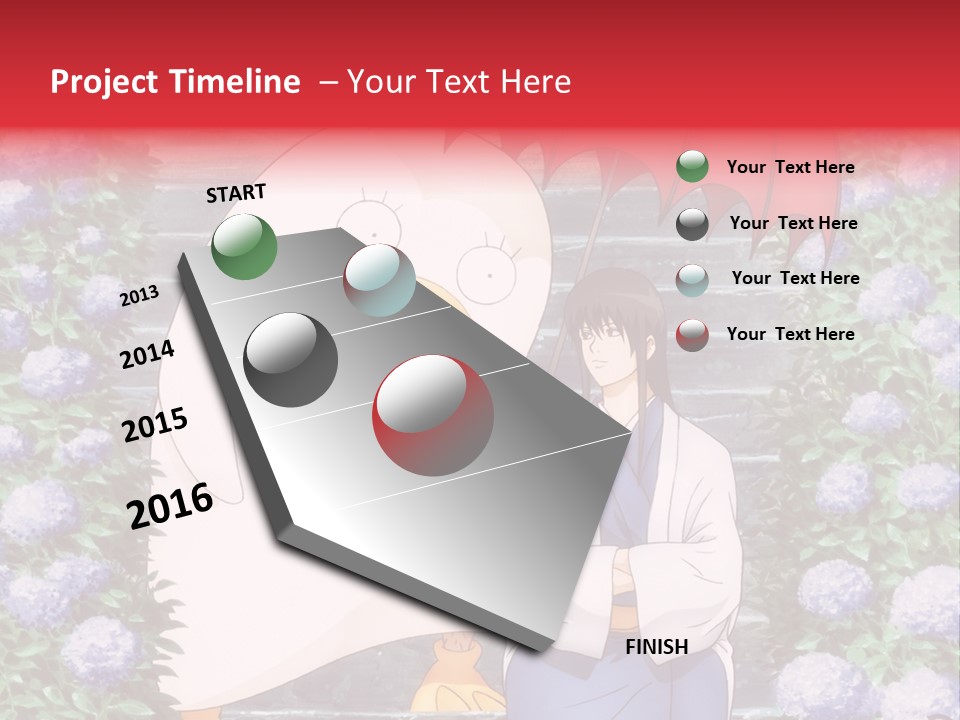 A Woman Holding An Umbrella Next To A Chicken PowerPoint Template