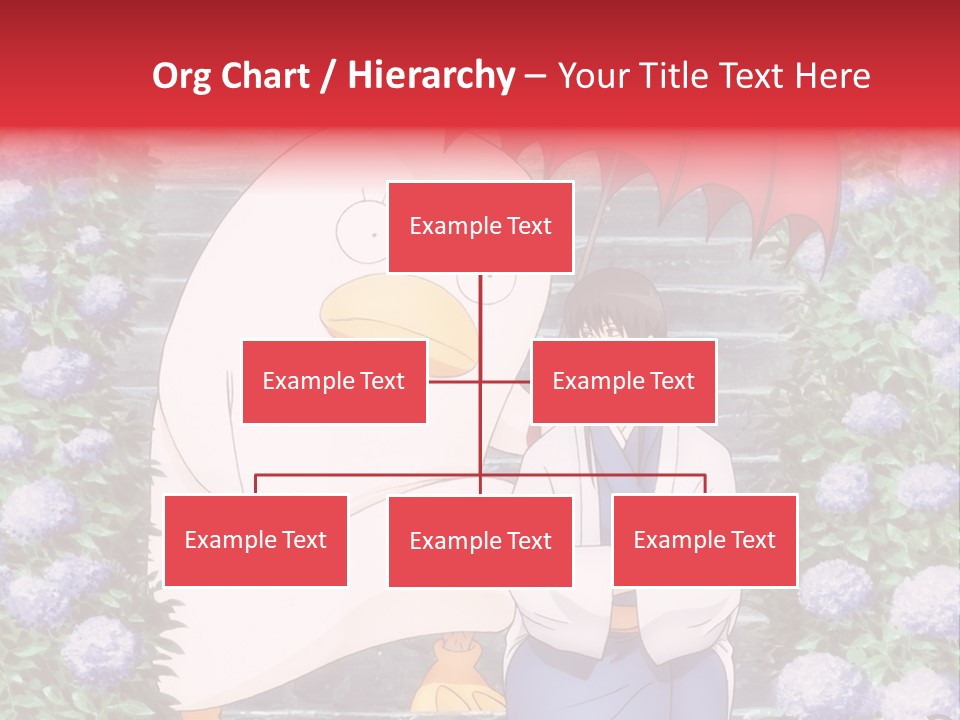 A Woman Holding An Umbrella Next To A Chicken PowerPoint Template