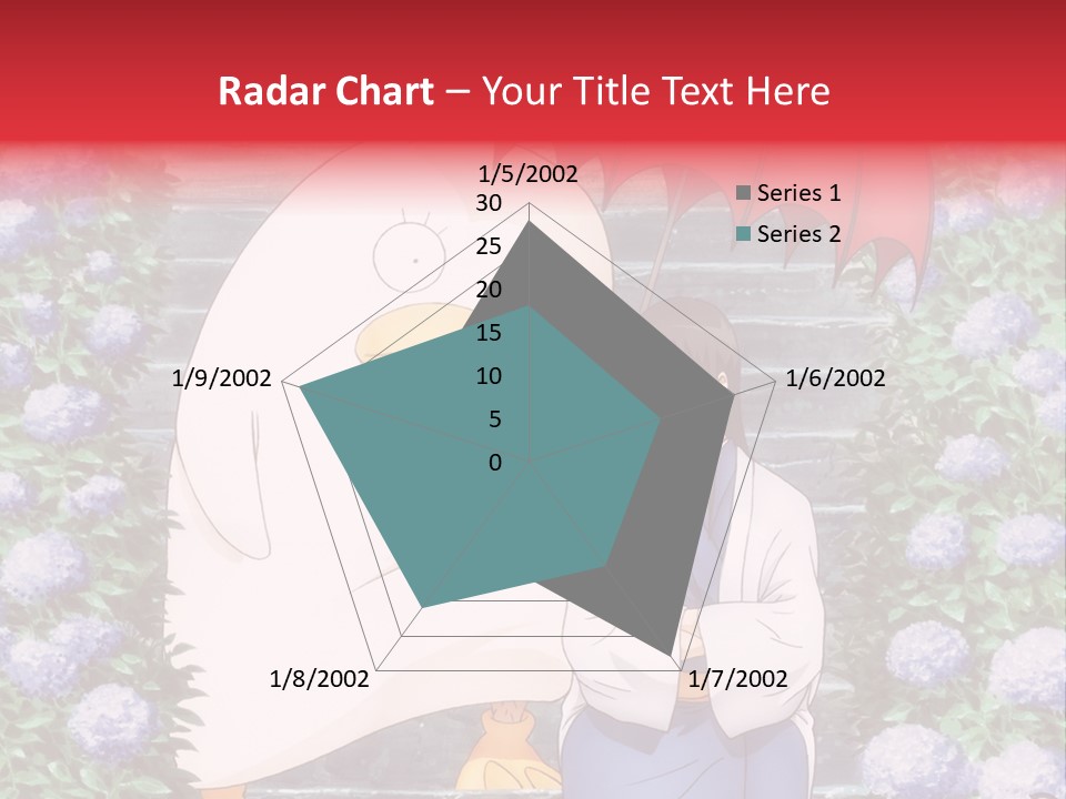 A Woman Holding An Umbrella Next To A Chicken PowerPoint Template