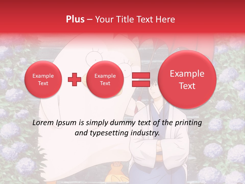 A Woman Holding An Umbrella Next To A Chicken PowerPoint Template