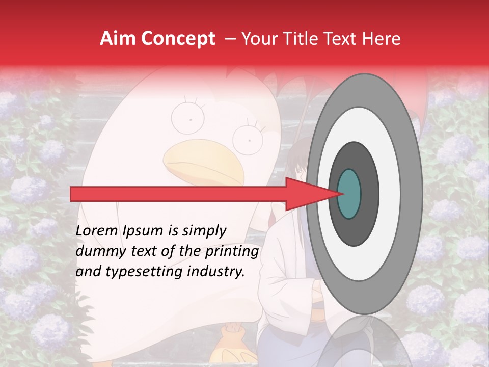 A Woman Holding An Umbrella Next To A Chicken PowerPoint Template