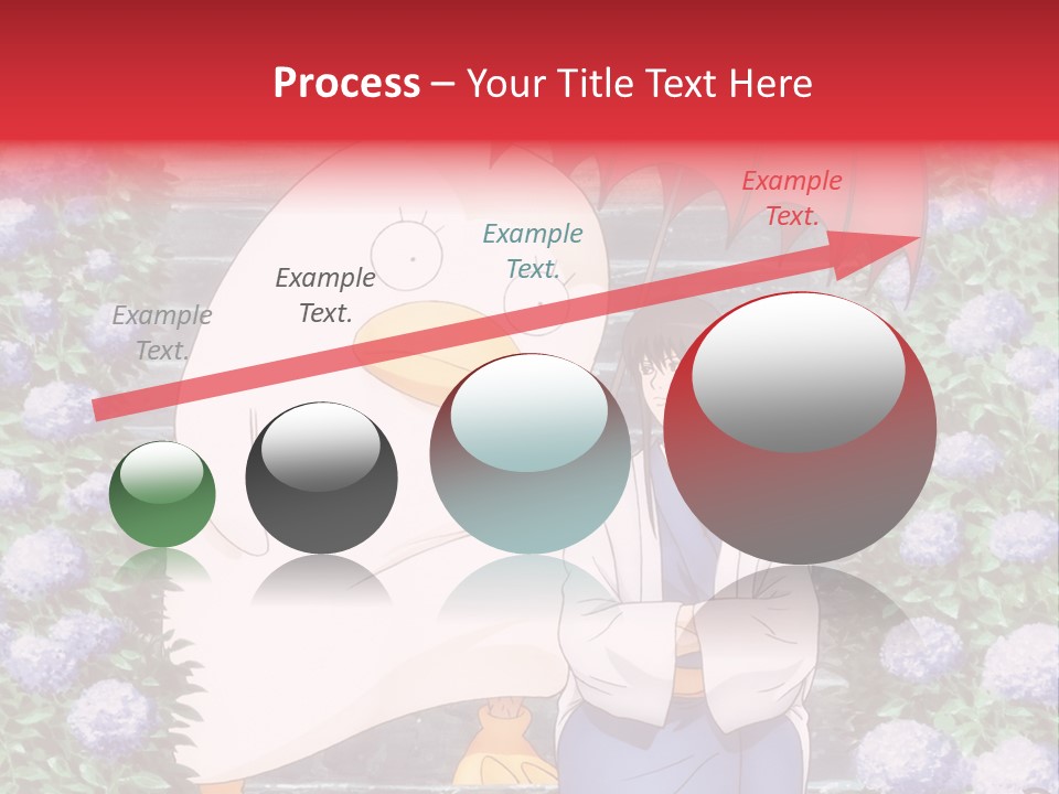 A Woman Holding An Umbrella Next To A Chicken PowerPoint Template