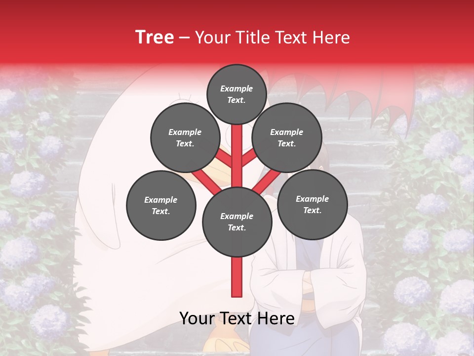 A Woman Holding An Umbrella Next To A Chicken PowerPoint Template