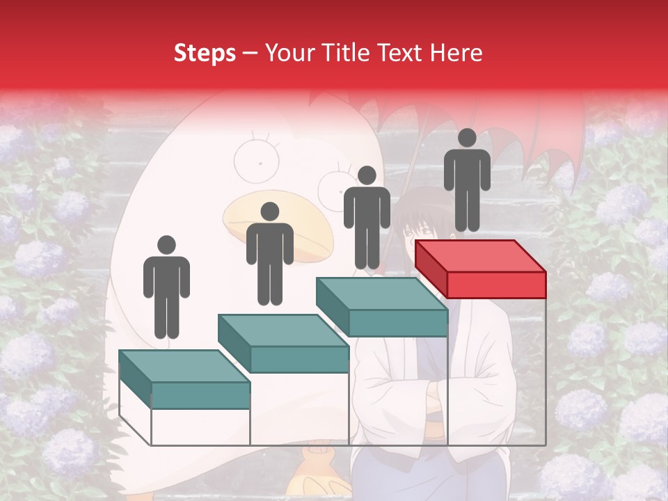 A Woman Holding An Umbrella Next To A Chicken PowerPoint Template