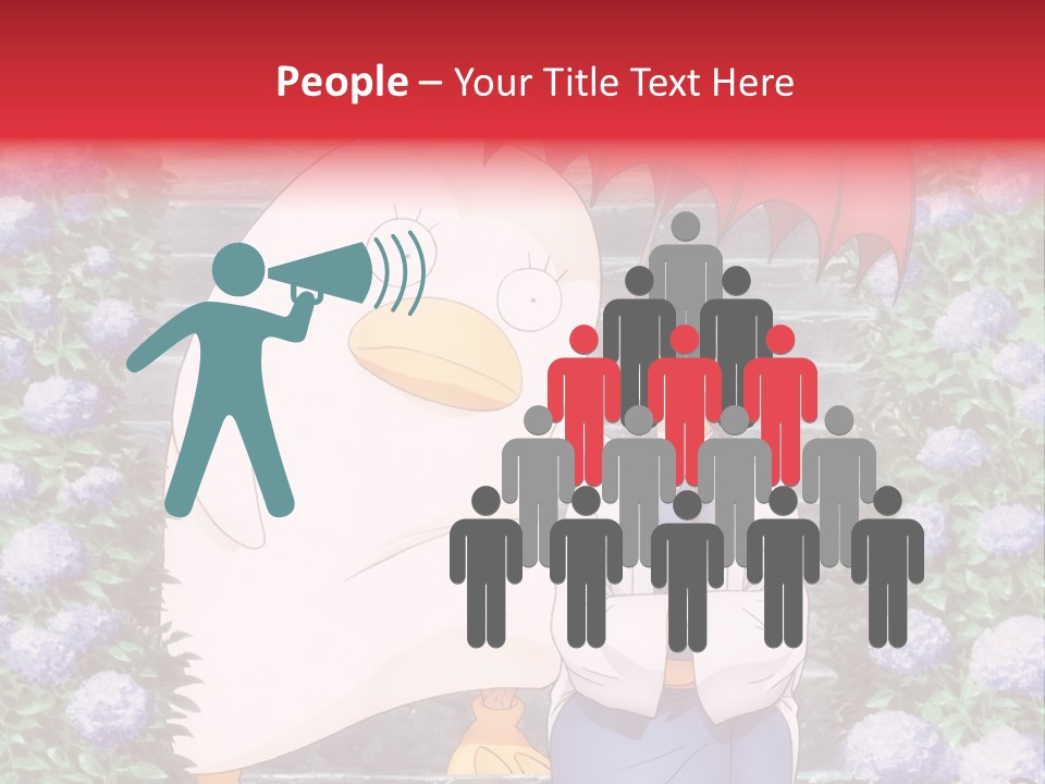 A Woman Holding An Umbrella Next To A Chicken PowerPoint Template