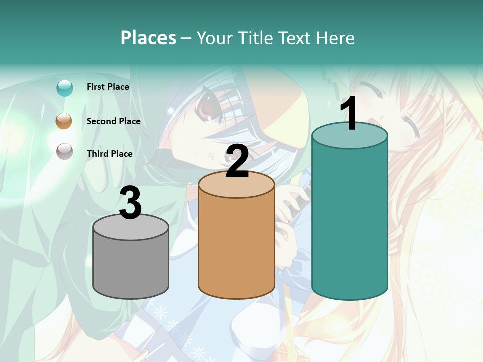 A Couple Of Anime Characters Hugging Each Other PowerPoint Template