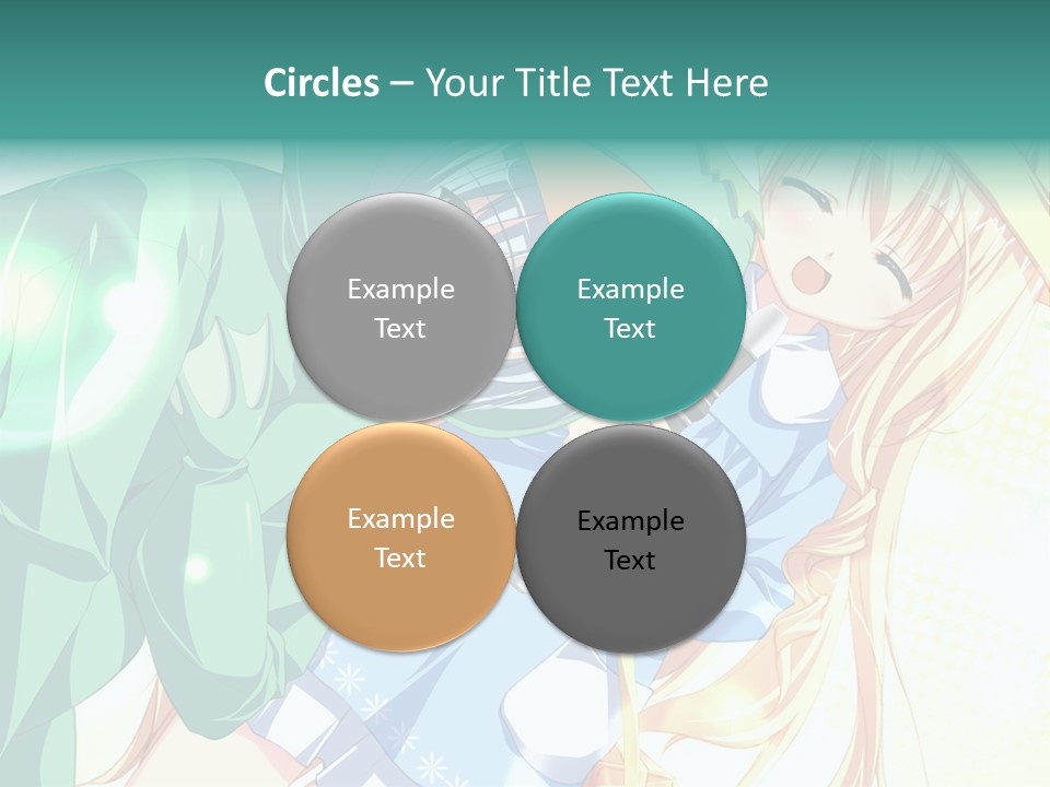 A Couple Of Anime Characters Hugging Each Other PowerPoint Template