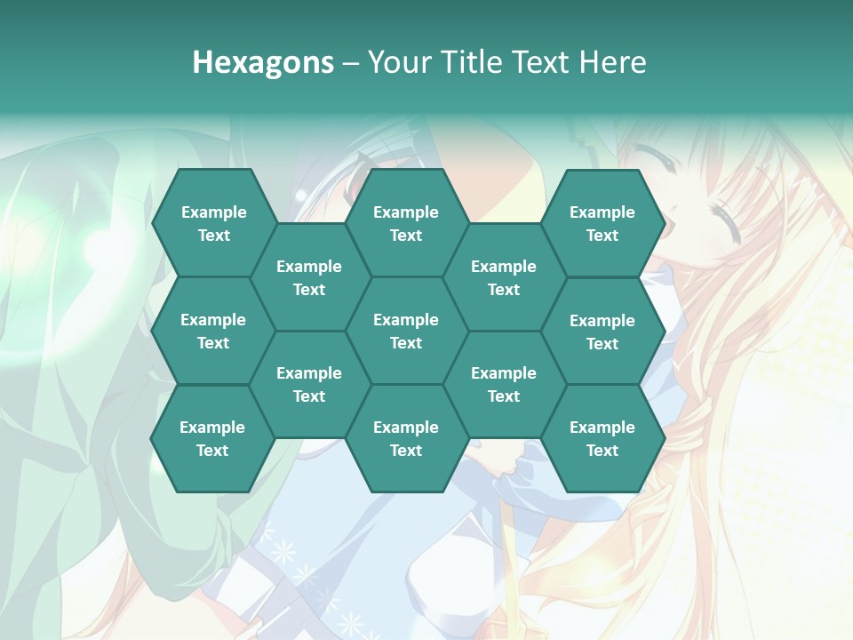 A Couple Of Anime Characters Hugging Each Other PowerPoint Template