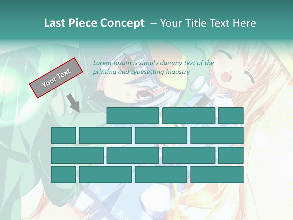 A Couple Of Anime Characters Hugging Each Other PowerPoint Template