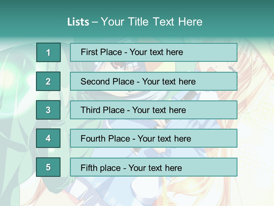 A Couple Of Anime Characters Hugging Each Other PowerPoint Template