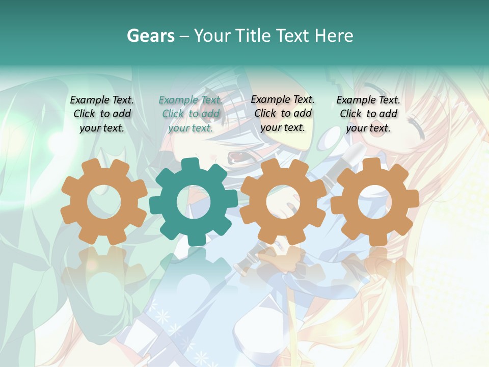 A Couple Of Anime Characters Hugging Each Other PowerPoint Template