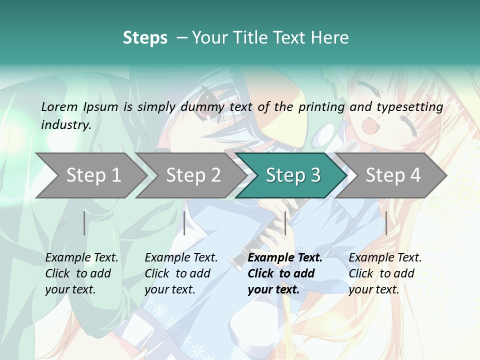 A Couple Of Anime Characters Hugging Each Other PowerPoint Template