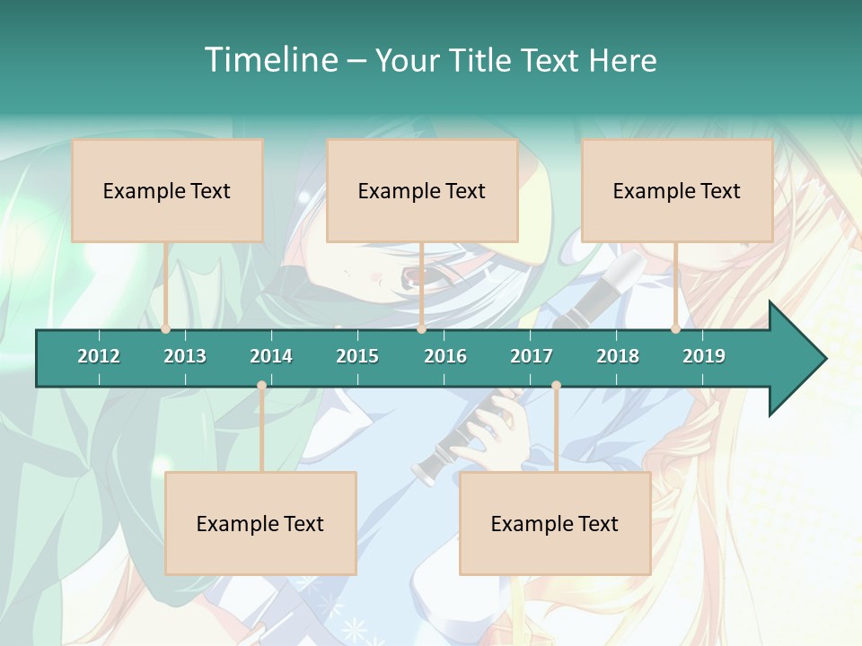 A Couple Of Anime Characters Hugging Each Other PowerPoint Template