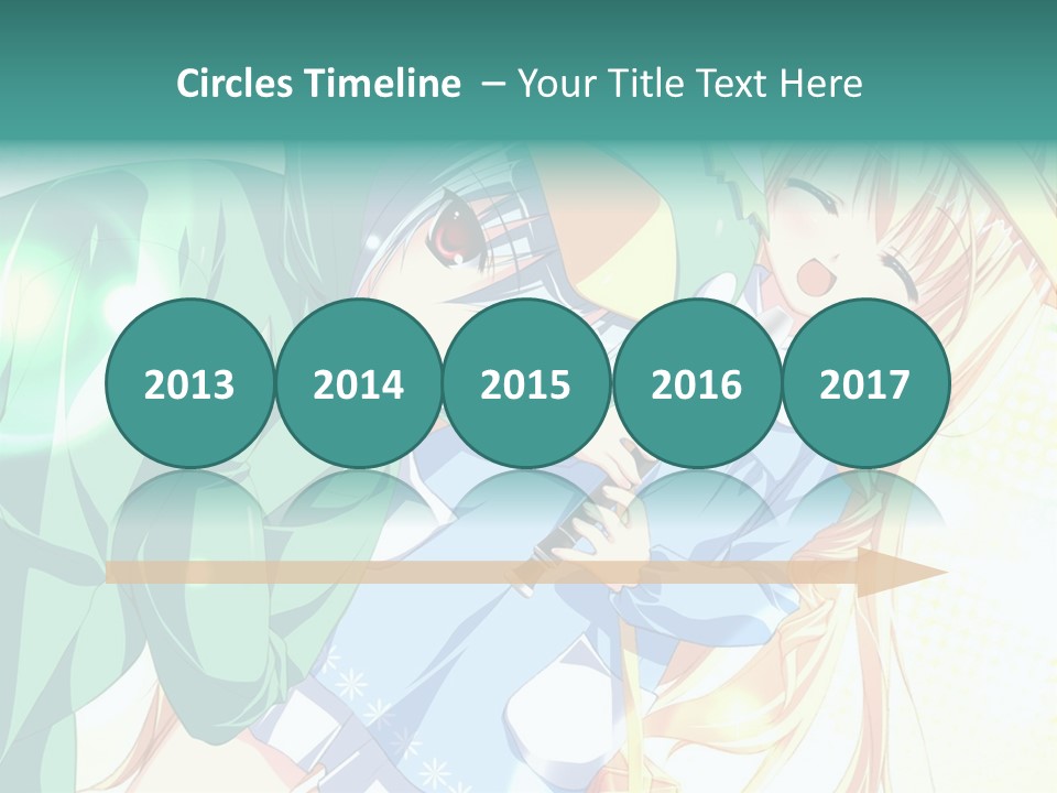 A Couple Of Anime Characters Hugging Each Other PowerPoint Template