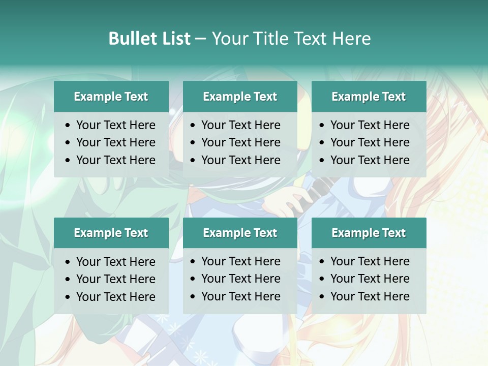 A Couple Of Anime Characters Hugging Each Other PowerPoint Template